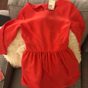 NWT coral H&M long sleeve dress